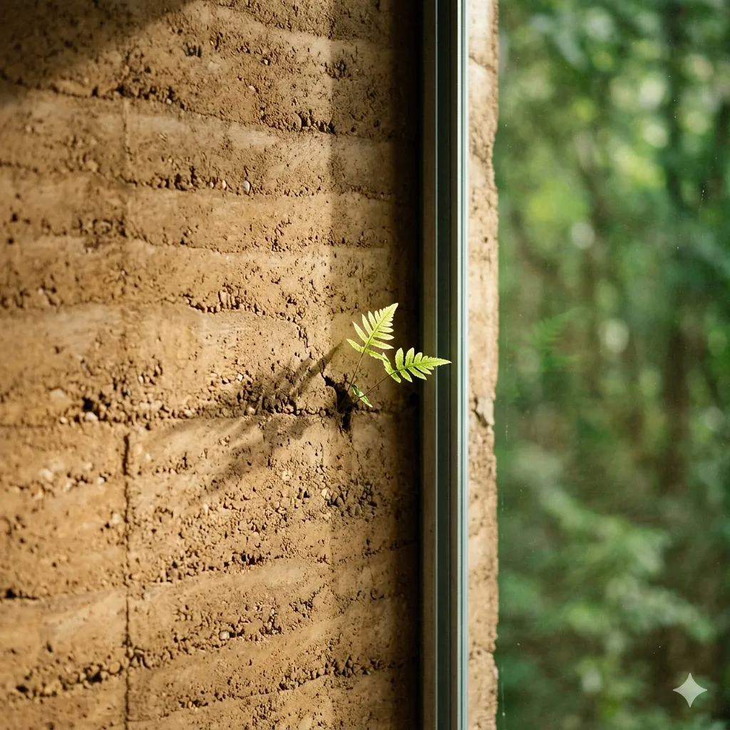 Casa Impatto Zero — il germoglio nel muro di terra